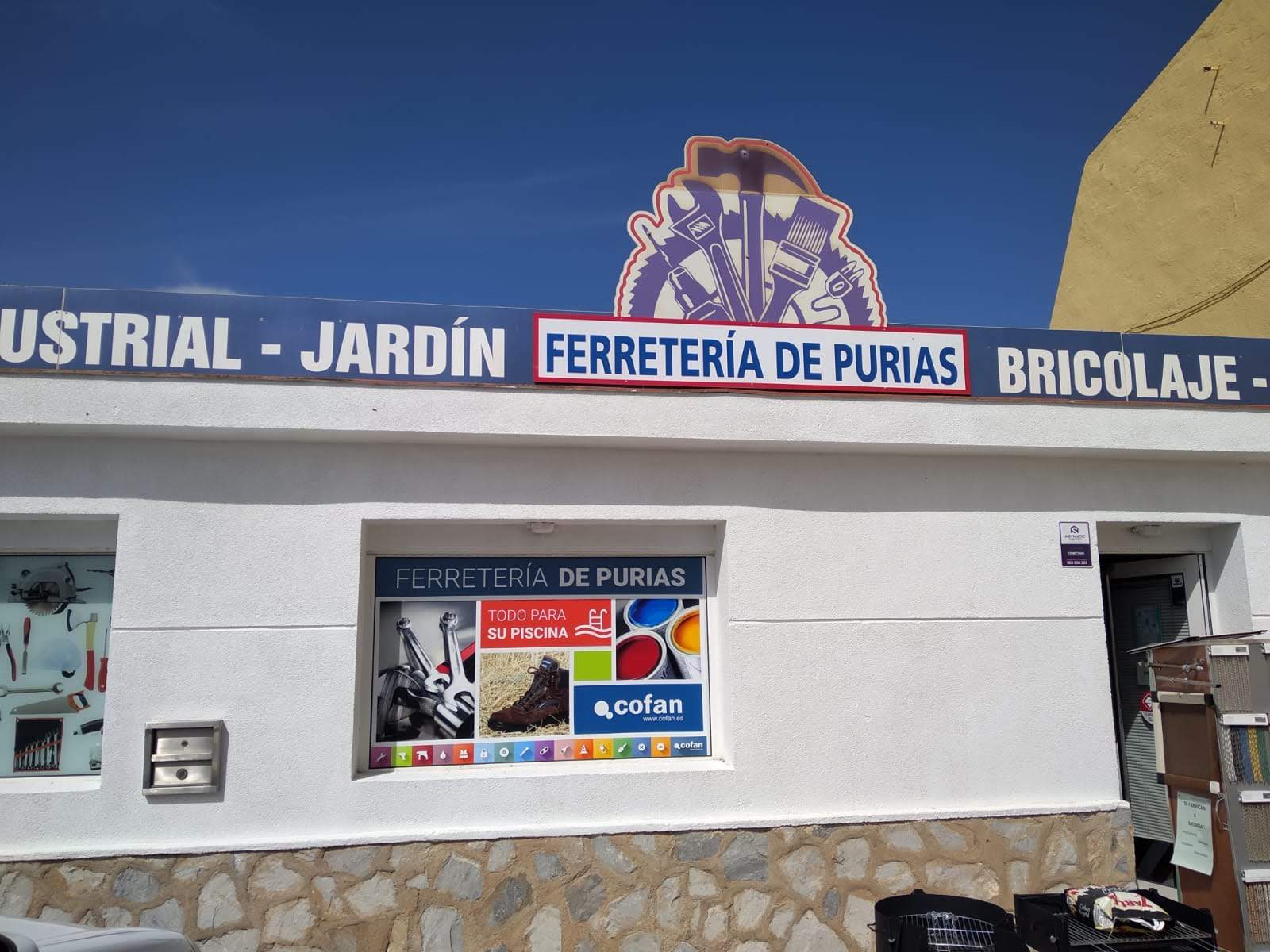 Rótulo: Industrial, Jardín, Ferretería de Purias, Bricolaje